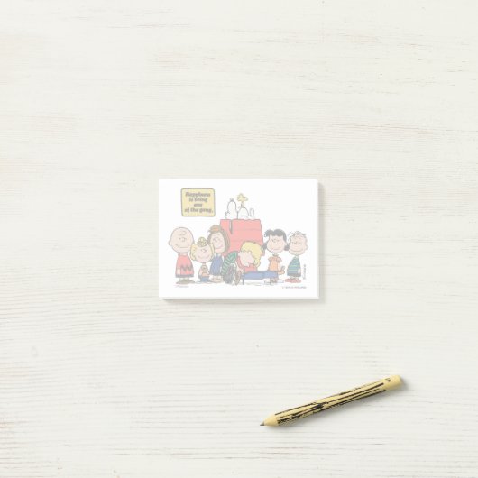 pinda's | Geluk is één van de bende zijn Post-it® Notes (Op bureau)