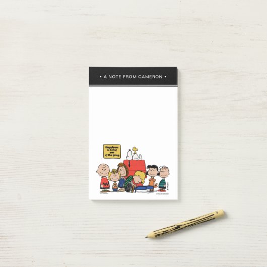 pinda's | Geluk is één van de bende zijn Post-it® Notes (Op bureau)