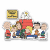 pinda's | Geluk is één van de bende zijn Sticker (Voorkant)