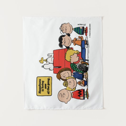 pinda's | Geluk is één van de bende zijn Wandkleed (Voorkant)