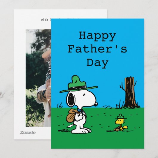 Pinda's | Gelukkige Vaderdag Kampeerders Feestdagenkaart (Voorkant / Achterkant)