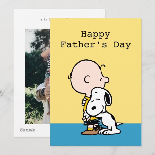 Pinda's | Gelukkige Vaderdag Knuffel Feestdagenkaart (Voorkant / Achterkant)