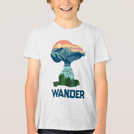 pinda's | Geweldig portret voor buitenshuis Tri-Blend Shirt (Voorkant)