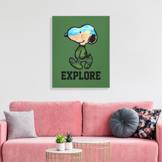 pinda's | Grote buitensnoop Canvas Afdruk (Insitu (Woonkamer))