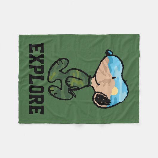 pinda's | Grote buitensnoop Fleece Deken (Voorkant (Horizontaal))