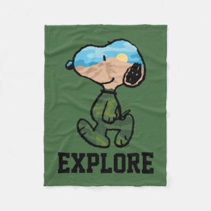 pinda's   Grote buitensnoop Fleece Deken