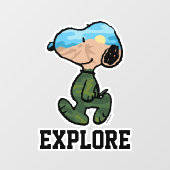 pinda's | Grote buitensnoop Raamsticker (Vel)