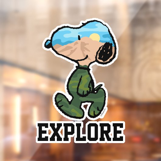 pinda's | Grote buitensnoop Raamsticker (Vel 2)