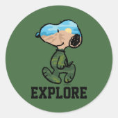 pinda's | Grote buitensnoop Ronde Sticker (Voorkant)