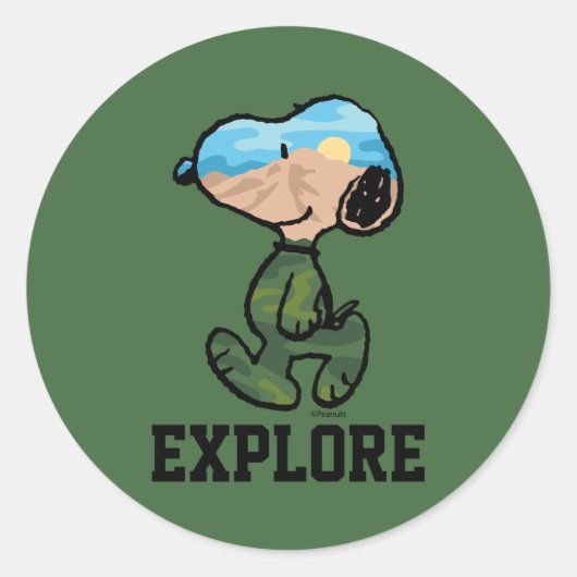 pinda's | Grote buitensnoop Ronde Sticker (Voorkant)