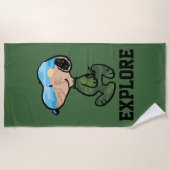 pinda's | Grote buitensnoop Strandlaken (Voorkant)