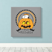 pinda's | Happy Halloween Canvas Afdruk (Insitu (Houten vloer))