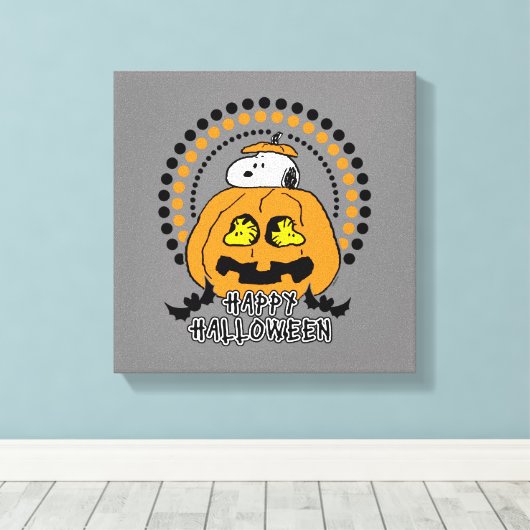 pinda's | Happy Halloween Canvas Afdruk (Insitu (Houten vloer))