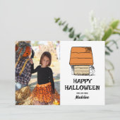 pinda's | Happy Halloween Feestdagenkaart (Staand voorkant)
