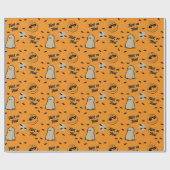 pinda's | Het Halloween-patroon van Spooky Crew Cadeaupapier (Vlak)