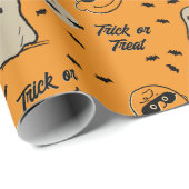 pinda's | Het Halloween-patroon van Spooky Crew Cadeaupapier (Rol Hoek)