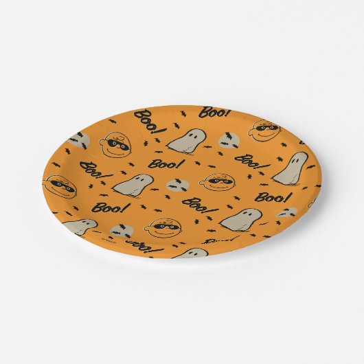 pinda's | Het Halloween-patroon van Spooky Crew Papieren Bordje (Gekanteld)