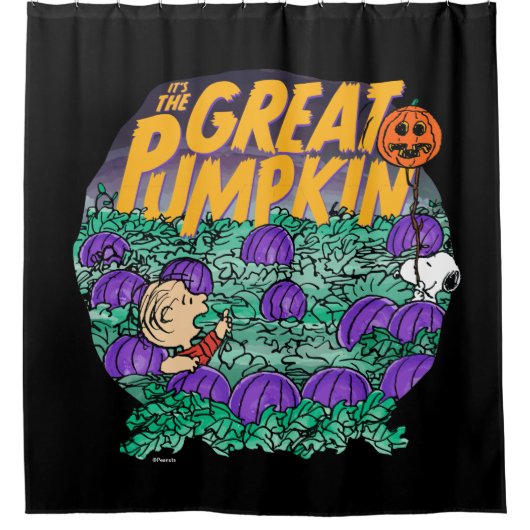 pinda's | Het is de grote pompoen Douchegordijn (Voorkant)