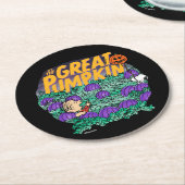 pinda's | Het is de grote pompoen Ronde Kartonnen Onderzetter (Gebogen)