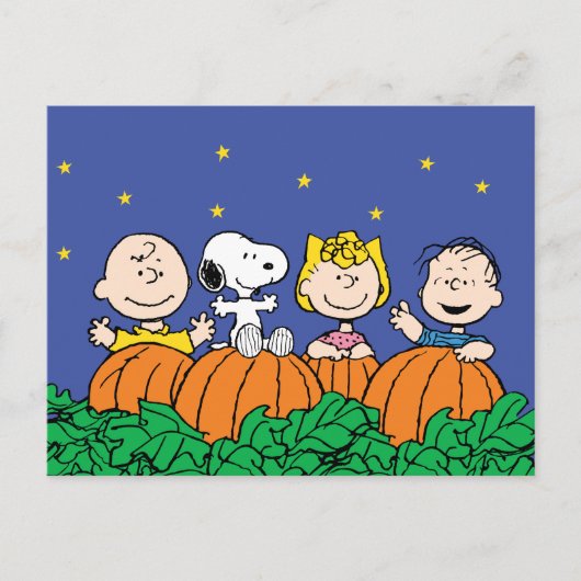 pinda's | Het is de Grote Pumpkin Charlie Brown Briefkaart (Voorkant)