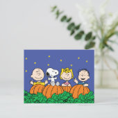 pinda's | Het is de Grote Pumpkin Charlie Brown Briefkaart (Staand voorkant)