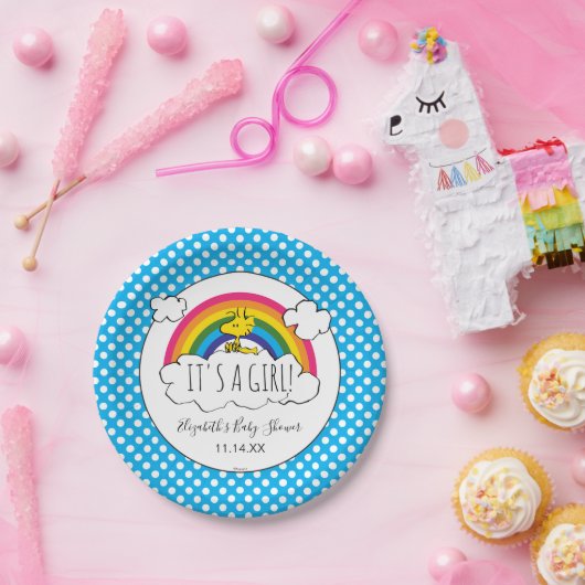 pinda's | Het is een meisje Baby shower Papieren Bordje (Feest)