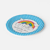 pinda's | Het is een meisje Baby shower Papieren Bordje (Gekanteld)