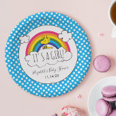 pinda's | Het is een meisje Baby shower Papieren Bordje