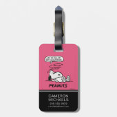 pinda's | Het leven zit vol met onbeleefde ontwake Bagagelabel (Achterkant verticaal)