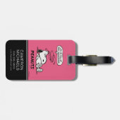 pinda's | Het leven zit vol met onbeleefde ontwake Bagagelabel (Achterkant horizontaal)