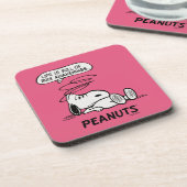 pinda's | Het leven zit vol met onbeleefde ontwake Bier Onderzetter (Linkerzijde)