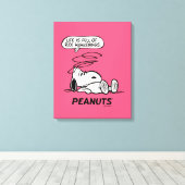 pinda's | Het leven zit vol met onbeleefde ontwake Canvas Afdruk (Insitu (Houten vloer))