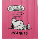 pinda's | Het leven zit vol met onbeleefde ontwake Douchegordijn (Voorkant)