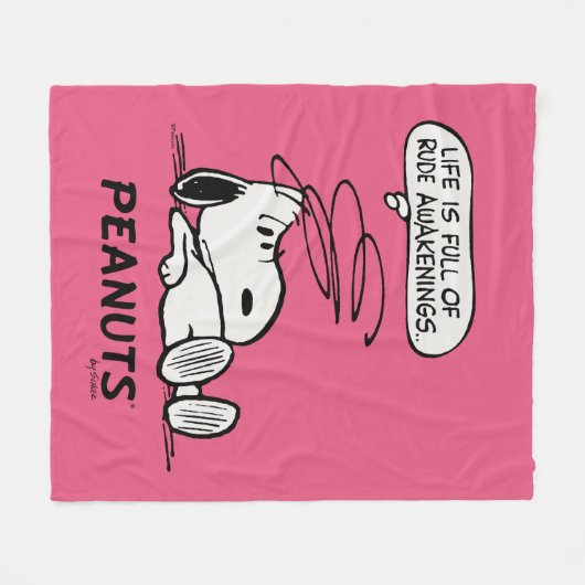 pinda's | Het leven zit vol met onbeleefde ontwake Fleece Deken (Voorkant (Horizontaal))