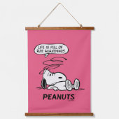 pinda's | Het leven zit vol met onbeleefde ontwake Hangend Wandkleed (Voorkant)