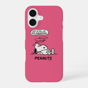 pinda's   Het leven zit vol met onbeleefde ontwake iPhone 16 Hoesje