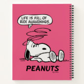 pinda's | Het leven zit vol met onbeleefde ontwake Notitieboek (Achterkant)