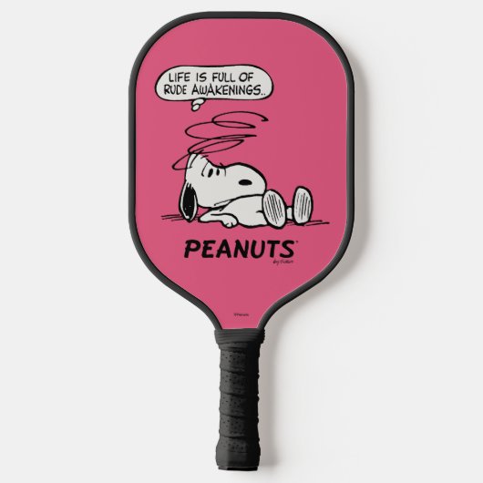 pinda's | Het leven zit vol met onbeleefde ontwake Pickleball Paddle (Achterkant)