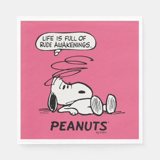 pinda's | Het leven zit vol met onbeleefde ontwake Servet (Voorkant)