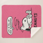 pinda's | Het leven zit vol met onbeleefde ontwake Sherpa Deken (Voorkant (horizontaal))