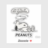 pinda's | Het leven zit vol met onbeleefde ontwake Sticker (Vel)