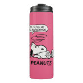 pinda's | Het leven zit vol met onbeleefde ontwake Thermosbeker (Voorkant)