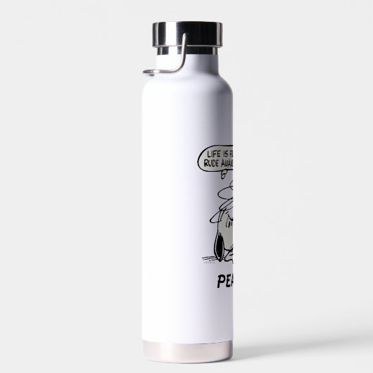 pinda's | Het leven zit vol met onbeleefde ontwake Waterfles (Rechts)