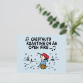 pinda's | Het roosteren van de kastanjes van Lucy Briefkaart (Staand voorkant)