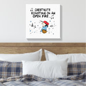 pinda's | Het roosteren van de kastanjes van Lucy Canvas Afdruk (Insitu (Slaapkamer))