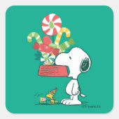 pinda's | Hoe meer de Merrier Vierkante Sticker (Voorkant)