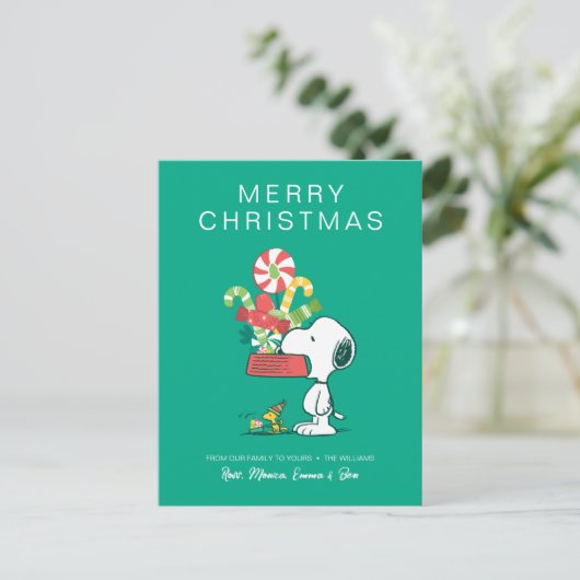 Pinda's | Hoe meer zielen hoe meer vreugd Feestdagenkaart (Staand voorkant)