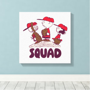 pinda's honkbalteam canvas afdruk