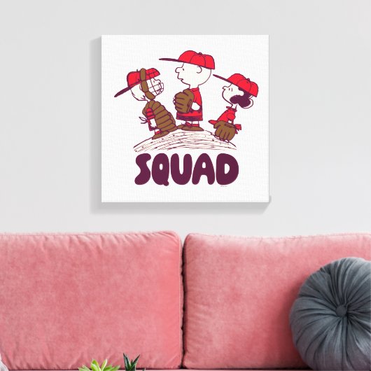 pinda's | honkbalteam canvas afdruk (Insitu (Woonkamer))