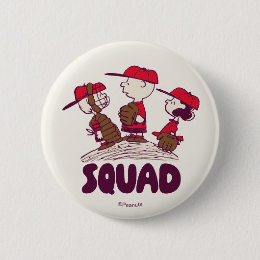 pinda's | honkbalteam ronde button 5,7 cm (Voorkant)